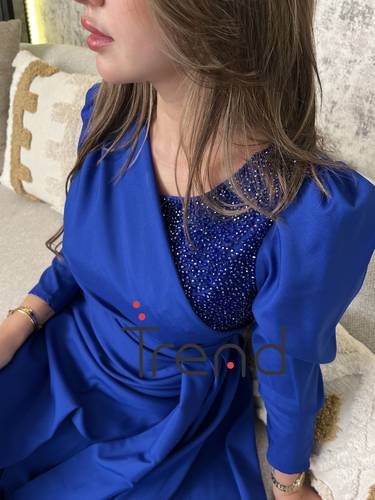 فستان سهرة نيلي - 3XL