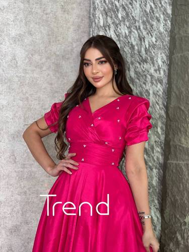 فستان سهرة فوشي  - XL