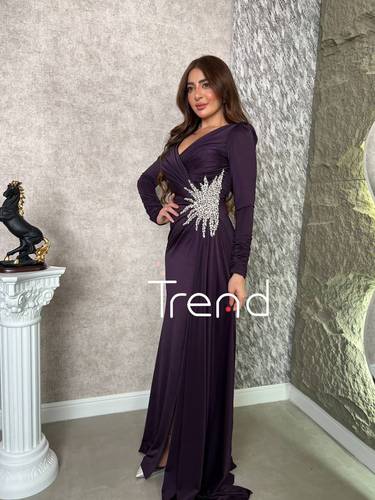 فستان سهرة موف  - 2XL