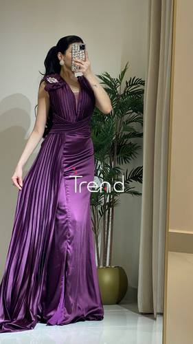 فستان سهرة بشال جانبي   - 2XL