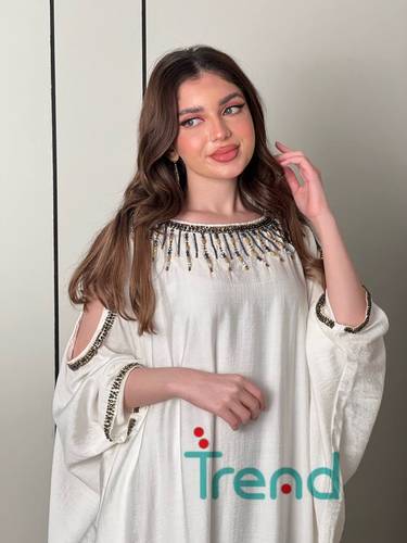 جلابية اكتاف مكشوفة  - Free Size - ابيض