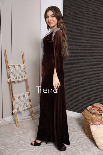 جلابية التأسيس موكا مخمل - 2XL