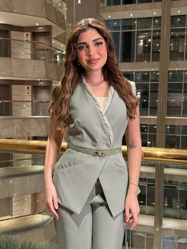 طقم العيد جاكت وبنطلون مع حزام انيق  - XL