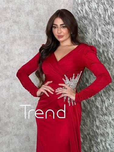 فستان سهرة احمر  - 2XL