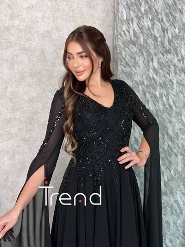 فستان سهرة بأكمام طويلة  - 2XL