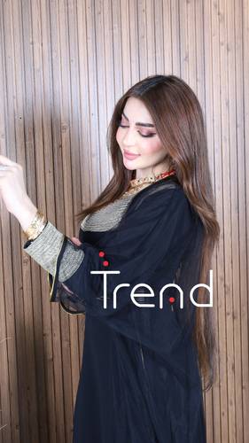 جلابية مطرزه قطعتين (اسود ) - 2XL