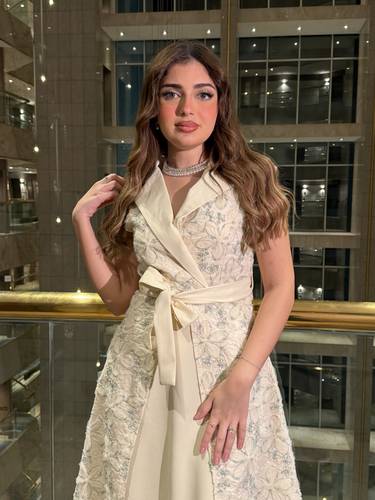 فستان لفّ ميدي بطبعات أزهار ناعمة(تيفاني) - XL