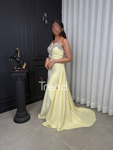 فستان سهرة ليموني انيق - 2XL