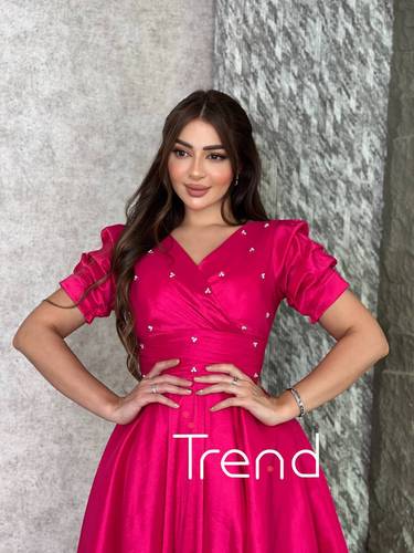 فستان سهرة فوشي  - XL