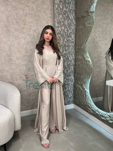 جمبسوت قطعتين بيج  - 2XL