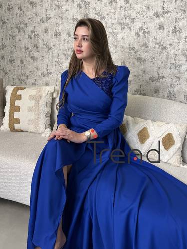 فستان سهرة نيلي - 3XL