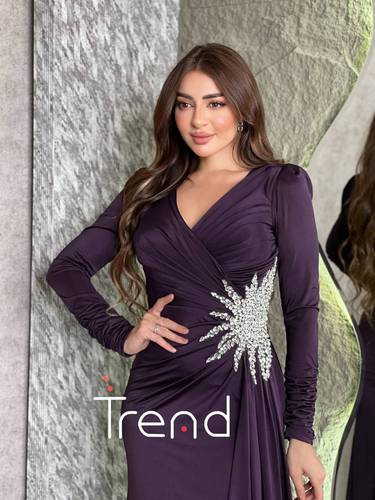 فستان سهرة موف  - 2XL
