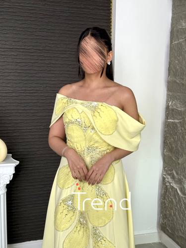 فستان سهرة ليموني اوف شولدر  - 2XL