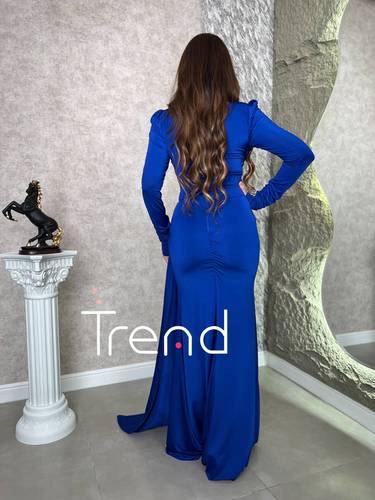 فستان سهرة ازرق  - 2XL