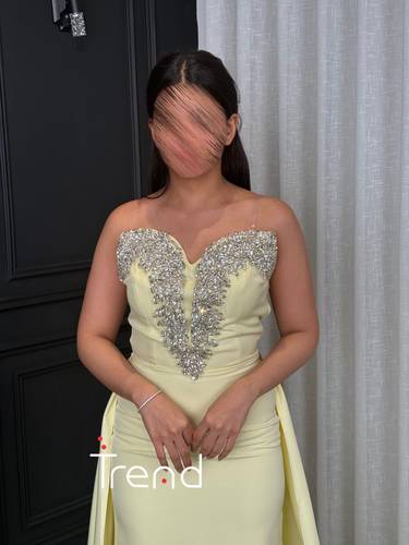 فستان سهرة ليموني انيق - 2XL