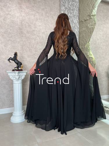 فستان سهرة بأكمام طويلة  - 2XL