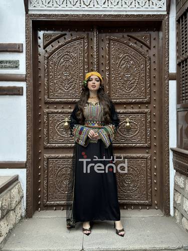 جلابية قطعتين مطرزة  - 2XL