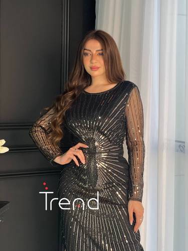 فستان سهرة طويل ترتر  - 2XL