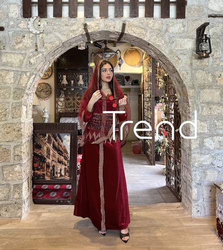 جلابية مطرزة مخمل (عودي) - 2XL