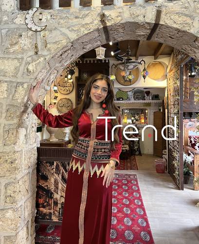 جلابية مطرزة مخمل (عودي) - 2XL