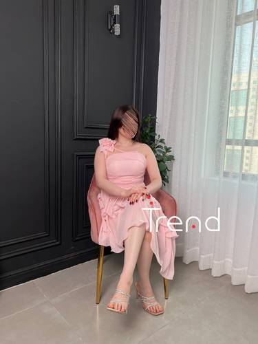 فستان بينك بورده بالكتف  - 2XL