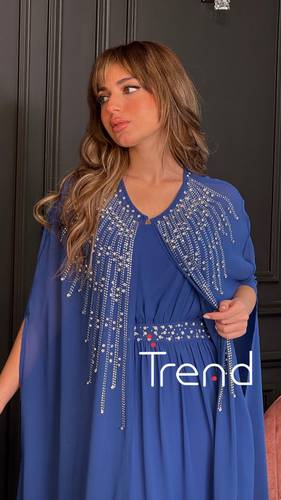 جلابية قطعتين مطرزة   - 2XL