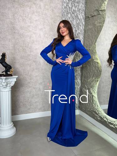 فستان سهرة ازرق  - 2XL