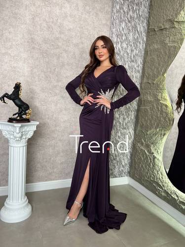 فستان سهرة موف  - 2XL