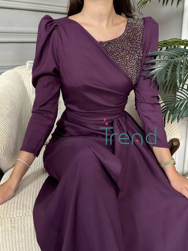 فستان سهرة بنفسجي  - 3XL