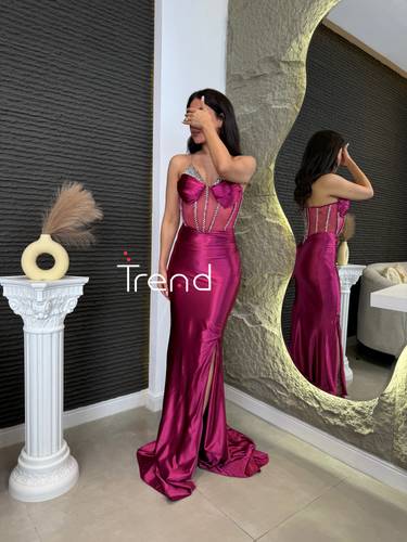 فستان سهره فوشي  - 2XL