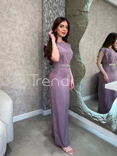 فستان ميرفا موف فاتح  - 2XL