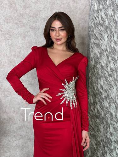 فستان سهرة احمر  - 2XL