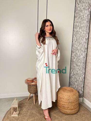 جلابية اكتاف مكشوفة  - Free Size - ابيض