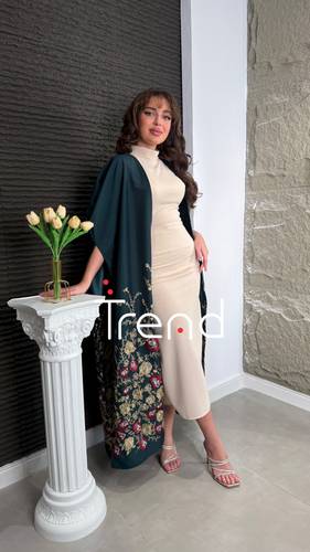 جلابية كيب قطعتين اخضر  - 3XL