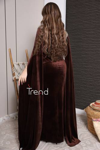 جلابية التأسيس موكا مخمل - 2XL