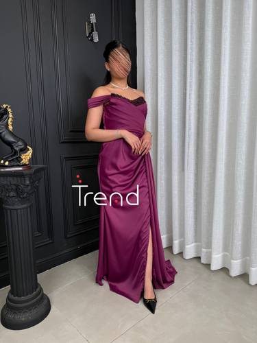 فستان سهرة بشال جانبي  - 2XL