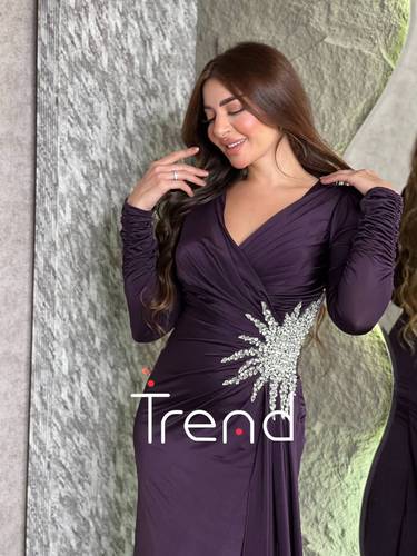 فستان سهرة موف  - 2XL