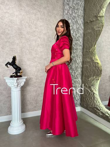 فستان سهرة فوشي  - XL