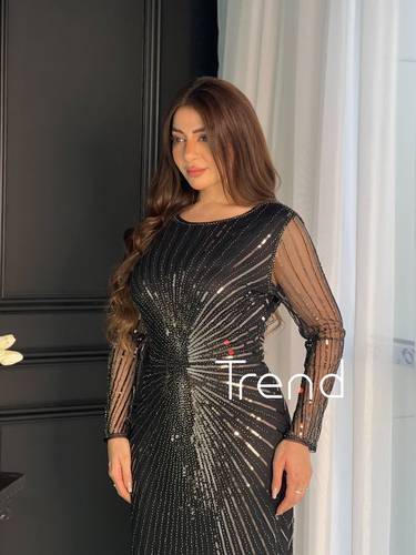 فستان سهرة طويل ترتر  - 2XL