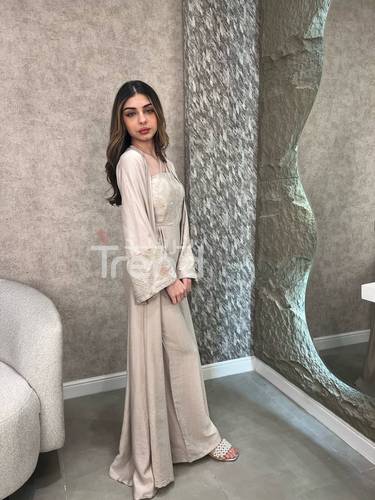 جمبسوت قطعتين بيج  - 2XL