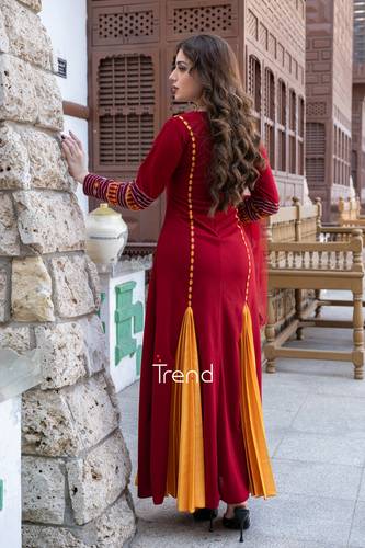 جلابية عودي التأسيس بكسرات وطرحة راس - 3XL