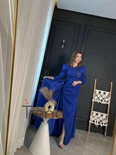 فستان سهرة نيلي - 3XL