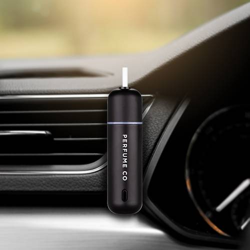 Car Aroma Diffuser & Oils Set - Black - 6x5 ml