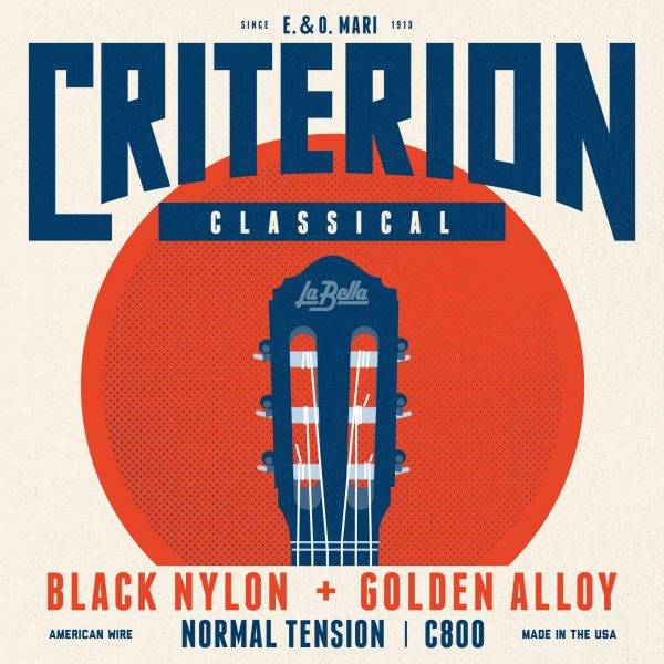  أوتار جيتار كلاسيك Labella - C800 CRITERION BLACK NYLON