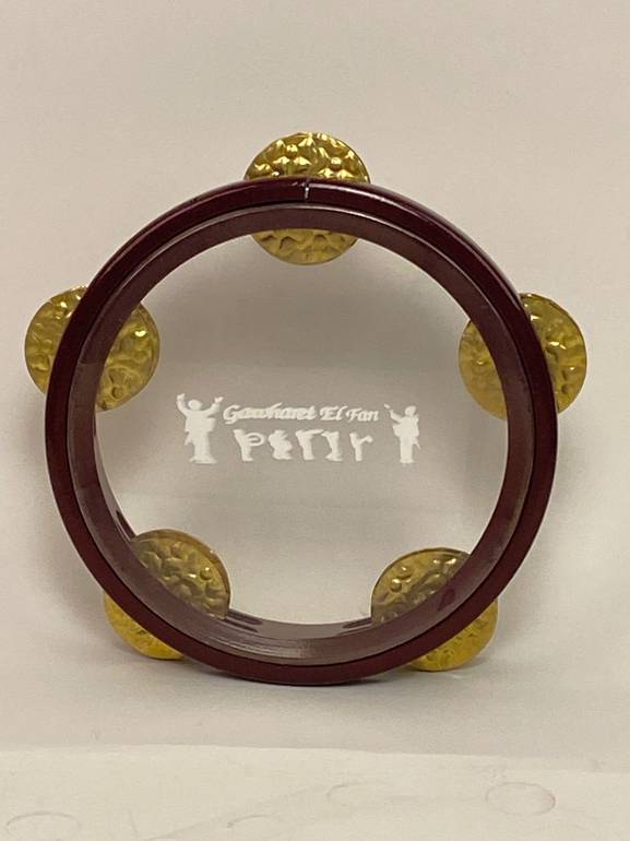 Premium Egyptian Aluminum Burgundy Tambourine / Gewhert Alfan