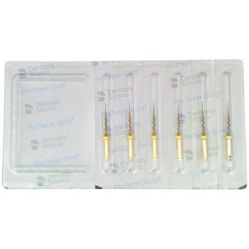 فايلات وموسعات آلية للقنوات ProTaper Gold 19mm, Xs 6pcs Shaping Files من Dentsply Sirona بطول 19مم  