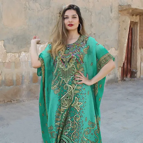 جلابية صيفية اللون أخضر فاتح