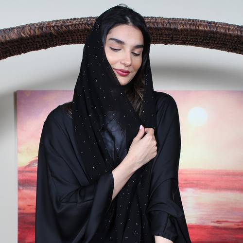 black scarf with shine