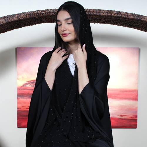 black scarf with shine