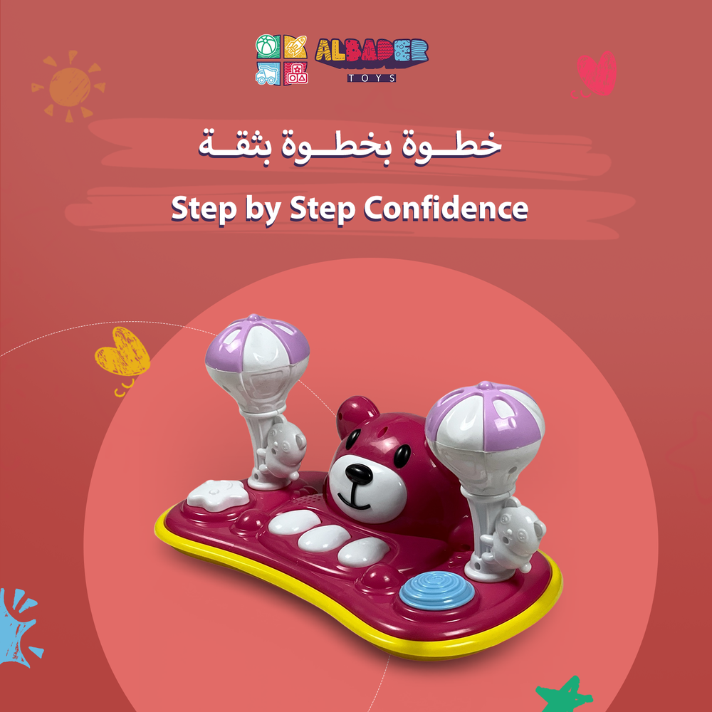  مشايه للمواليد تصميم دبدوب مشاية للأطفال بالعاب قابلة للطي 